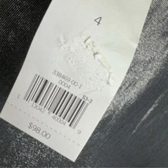 Banana Republic silver silk metallic skirt size 4 NWT - Picture 2 of 6